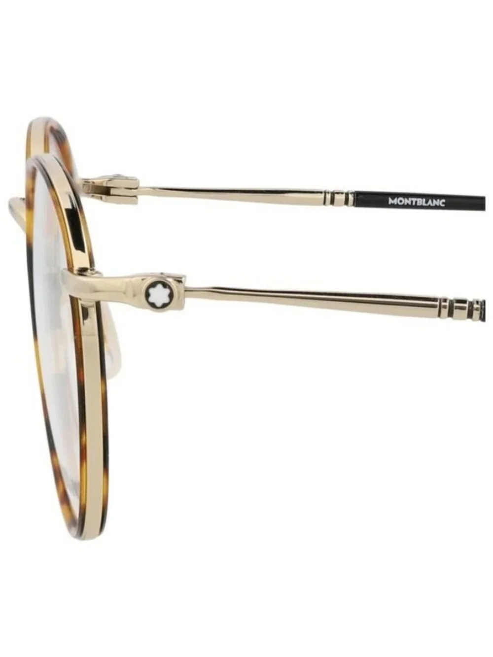 New Montblanc Mens Round/Oval Havana Gold Transparent Fashion Designer Eyeglasse